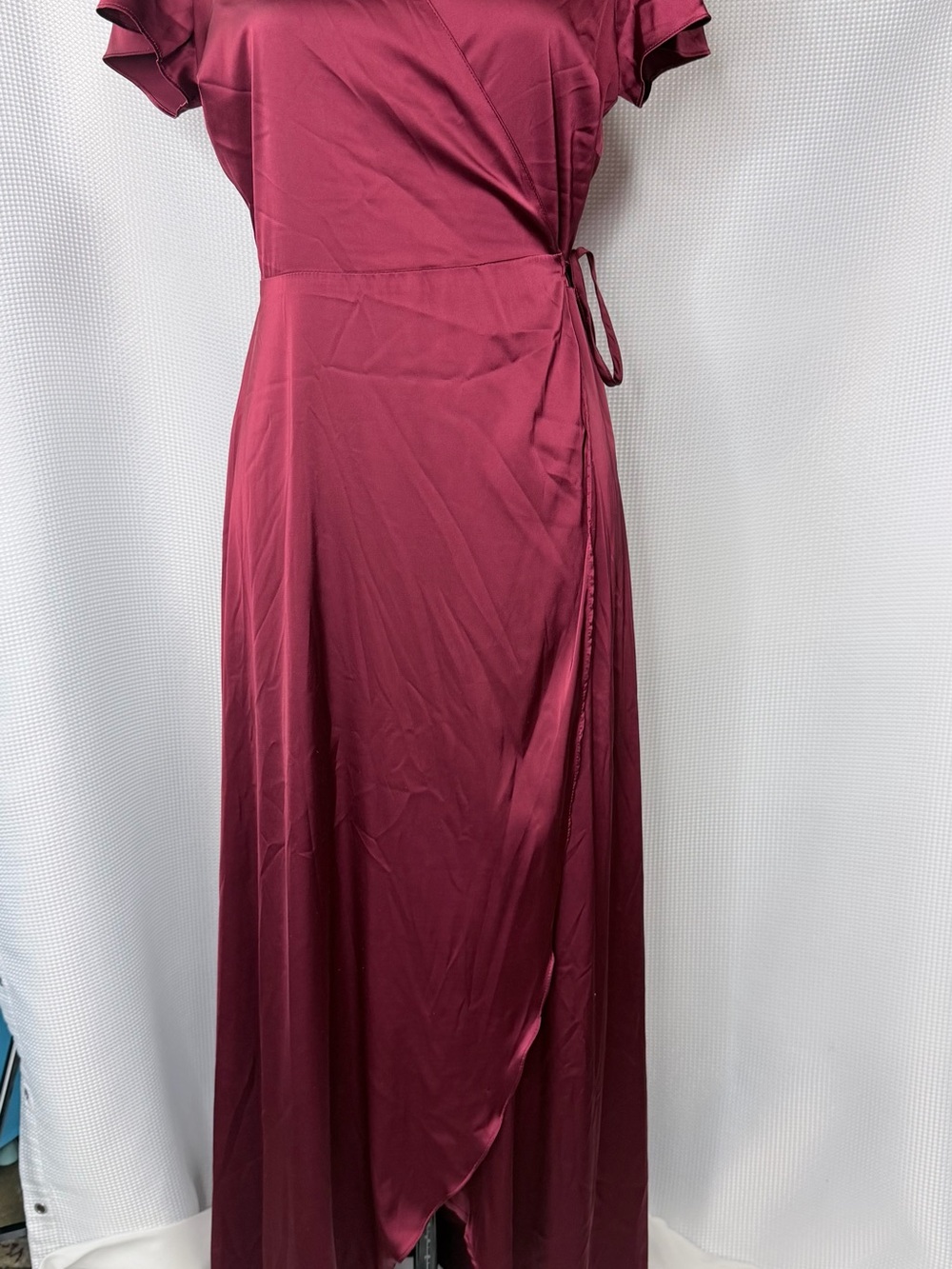 Baltic Born Wine Wrap Maxi Dress with Side Tie